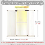 Lumizone Extra Tall Cat Gate 61.02" High Pressure Mounted Extra Wide - Image 2