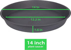 4 Pack of 13 14 inch Plant Saucer, Heavy Duty Plastic Plant Drip Trays 14" Round - Image 2