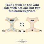 Lucy & Co. Sunshine and Daffodils Reversible Dog Harness, Adjustable Comfort Fit - Image 4