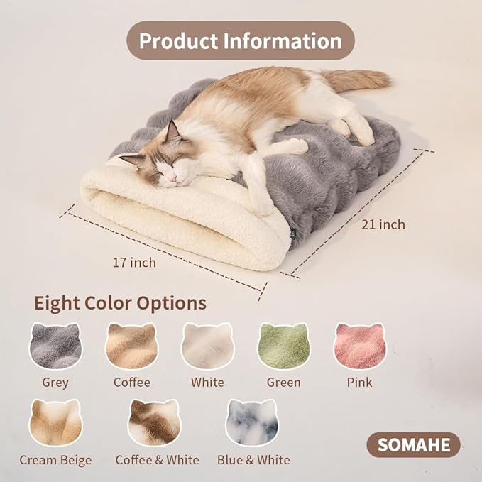 Self-Warming Cat Sleeping Bag, Enclosed Hooded Snuggle Sack - Image 3