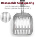 Cat Litter Scoop, Kitty Metal Scooper, Aluminum Alloy Sifter, Kitten Pooper - Image 5