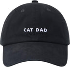 Cat Mom & Dad Hats for Proud Cat Parents | for Men & Women | Embroidered Text by Hatphile