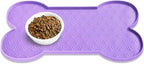 Dog Food Mat Anti-Slip Silicone Dog Bowl Mat Thicker Pet Placemat Waterproof by PWTAA