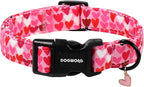DOGWONG Valentine Dog Collar, Girl Female Dog Collars by DOGWONG