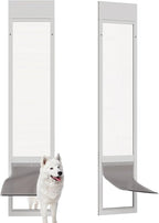 Dog Door for Sliding Glass Doors, Adjustable Height 76 1/8"-80 7/8" Aluminum by barn