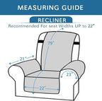 H.VERSAILTEX Reversible Quilted Recliner Covers Water Resistant Furniture - Image 2