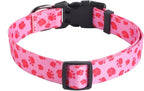 QQPETS Adjustable Soft Dog Collar: Print Flower Pink Multicolor Cute Patterns - Image 6