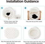 Joydeco Cloud Dog Bed for Small Dogs & Cats, Washable Pet Bed - Image 8