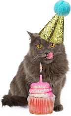 4 Pcs Cat Birthday Hat Bowtie Small Dog Hat Headband Topper Bowtie Adjustable - Image 4