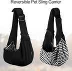 PETLOFT Reversible Dog Cat Sling Carrier, Small Dog Carrier, Adjustable Dog - Image 5