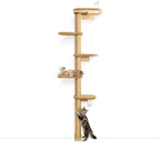5-Tier Tall Cat Tree for Kittens, Floor to Ceiling Wall Mounted Cat Wall Shelves - Image 9