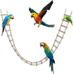 Bird Ladder Bridge, Wooden Pet Hamster Climbing & Swing Toys, Cage Accessories by Dnoifne