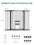 Babelio 36 Inch Extra Tall Baby Gate - Image 5