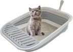 Collapsible Kitten Litter Box, 17.7 x 13.4 x 5 inch Open Cat Potty Pan by chuyouan