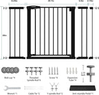 Mumeasy 29.7–48" Baby Gate for Stairs, Dog Gate for Doorways, Auto Close Child - Image 2
