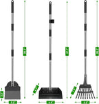 Pooper Scooper, Long Handle Dog Pooper Scooper, Heavy Duty Stainless Steel Rake - Image 3