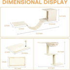 Cat Wall Shelves, Space-Saving Wall-Mounted Cat Climber Set - Image 2