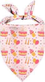 Birthday Dog Bandanas, Double Side Reversible Large Pet Bandanas, Adjustable by Unknown