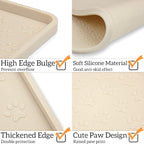 Ptlom Silicone Pet Placemat for Dog and Cat, Waterproof Non-Slip Pet Feeding - Image 4