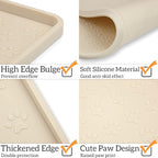 Ptlom Silicone Pet Placemat for Dog and Cat, Waterproof Anti-Slip Pet Feeding - Image 4