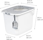 IRIS USA Cat Litter Box, Large Cat Box Enclosure, Top Entry - Image 2