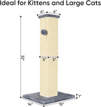 32" Tall Cat Scratching Post for Large Indoor Cats & Kittens, Cat Scratcher - Image 2