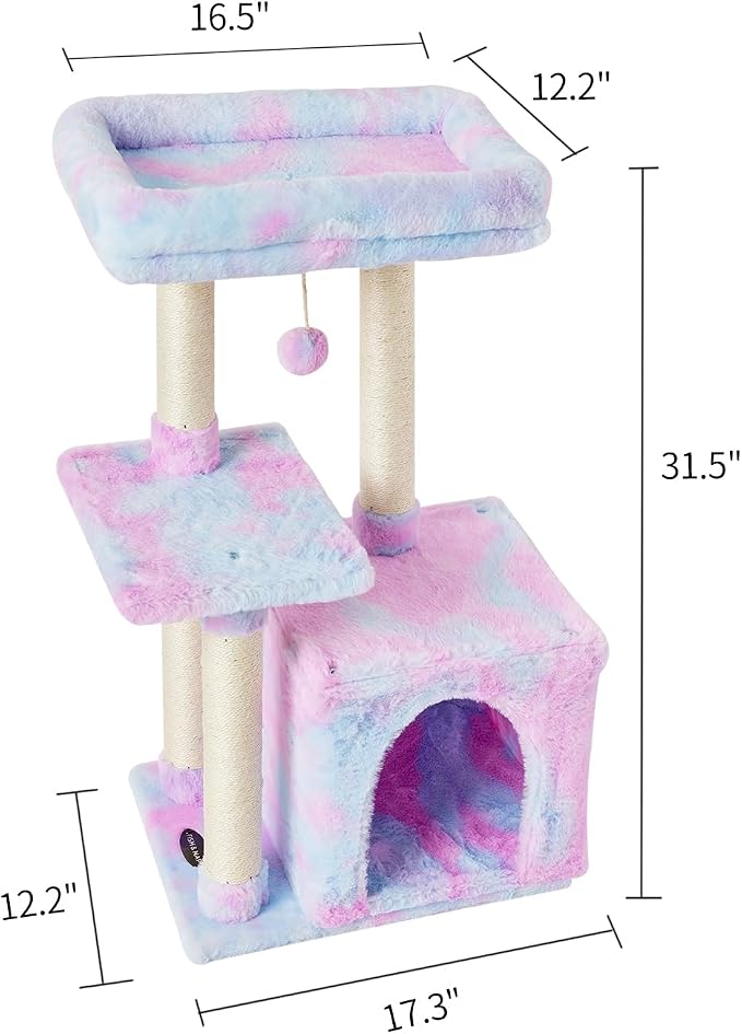 FISH&NAP Cute Cat Tree Kitten Cat Tower - Image 6
