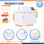 Kisston 12 Pieces Cardboard Pet Carriers 17.5 x 8.5 x 15 Inches - Image 2
