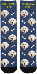 MyPupSocks Custom Personalized Photo Pet Face Socks, Cat and Dog Tracks Paws - Image 4