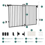 Babelio 31.5-55" No Bottom Bar Baby Gate Extra Wide, 2-in-1 Auto Close Dog Gate - Image 6