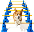 Dog Agility Course Backyard Set, Dog Agility Hurdle Cone Set by Lupar