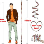 Rope Bungee Perch Bird, 83inch Kintor Pure Natural Colorful Bead Cage Chewing - Image 2