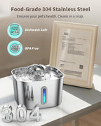 Cat Water Fountain Stainless Steel - Image 3