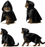 Black Cat Cloak with Hood for Indoor Cats, Funny Superhero Cosplay Halloween - Image 3