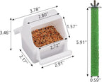 IBWell 2 Pack Bird Water Bowl Clear Bird Food Container Bird Cage Feeder No - Image 2