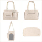 Dog Carrier Purse, Fashion Leather Pet Carrier Bag, Airline Approved Soft Sided - Image 4