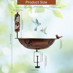 DREAMSOUL 13" Dia Deck Mounted Bird Bath - Image 2