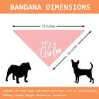Its a Girl Pink Dog Bandana Baby Announcement Pregnancy Announcement Photo - Image 2