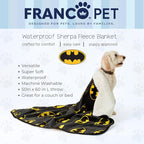 Franco Pet Batman DC Comics Bat Shield Logo Super Soft Cozy Waterproof - Image 2