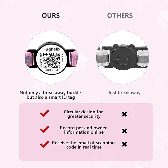 QR Code AirTag Cat Collar Breakaway Reflective - Image 7