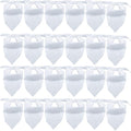 24 Pieces Sublimation Pet Bandanas White Heat Transfer Triangle Dog Scarf Blank by GroceryProduct