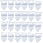 24 Pieces Sublimation Pet Bandanas White Heat Transfer Triangle Dog Scarf Blank by GroceryProduct