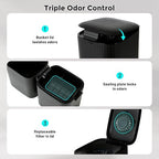 Cat Litter Trash Can for Odor Control, Hands-Free Patent Structure Litter - Image 5