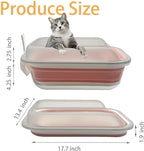 Low Entry Kitten Litter Box, Collapsible Cat Litter Box, Open Small Cat - Image 2
