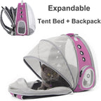 Expandable Pink Cat Backpack Carrier, Fit up to 12 lbs, Space Capsule Clear - Image 3
