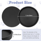 BNOSDM 2 Pack Cat Feeding Mat Pet Silicone Food Mat Black Dog Feeding Mats - Image 2