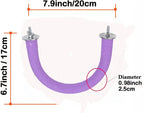 2Pcs 7.9Inch Purple U Shape Rough-surfaced Sands Stick Bird Perches Bird Cage - Image 2