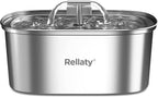 Cat Water Fountain Stainless Steel: 3.2L/108oz Pet Foundatin Water Bowl by Rellaty