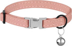 Leather Cat Collar with Buckle and Removable Bell - Image 7