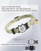 QR Code Cat Collar with Breakaway Safety Buckle, Adjustable Cotton Kitten - Image 4